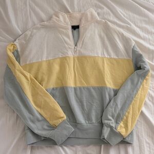 LA Hearts Vintage Style Quarter-Zip Sweatshirt
